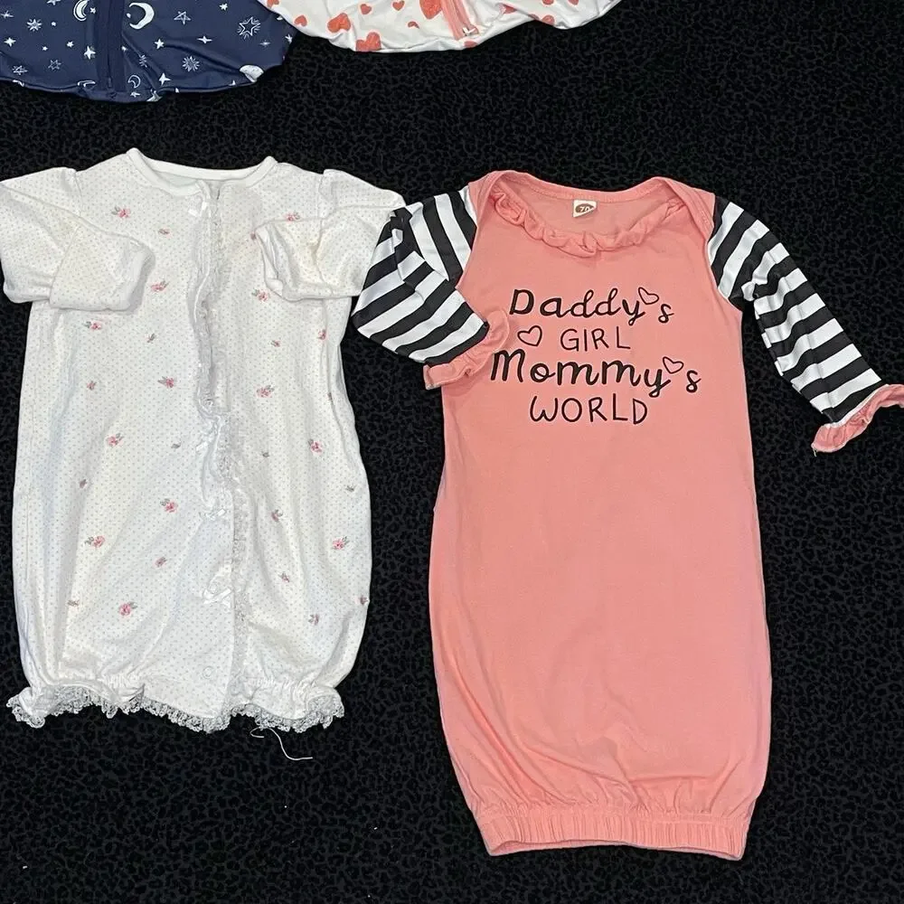 Baby Infant Sleep Sack Wrap Sleep Gown Lot of 4 Multicolor‎ Newborn 0-3M